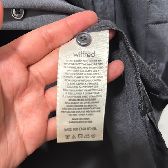 Wilfred Satin Button-Up Shirt - Picture 3 of 3